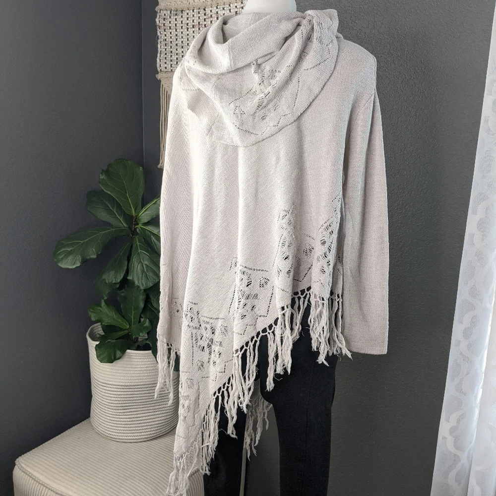 Free People Temptress Cowl Neck Sweater Poncho - Picture 5 of 13